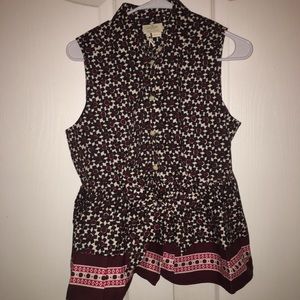 Kate Spade patterned peplum top